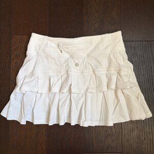Lululemon Run: Pace Setter Skirt (Regular) White - Size 2